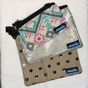 KAVU Zipper Pouch Set - 3 Toiletry Cosmetic Bags
